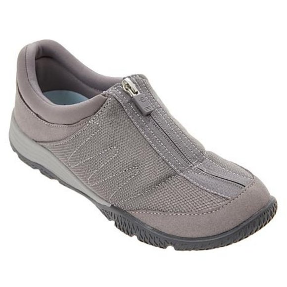 EASY SPIRIT womens Slip On shoes athletic training walking zip up sneakers black - Picture 4 of 5